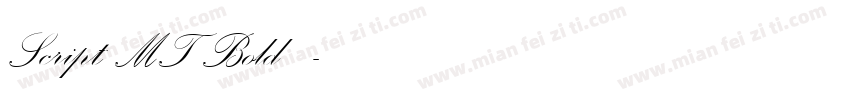 Script MT Bold 粗体字体转换